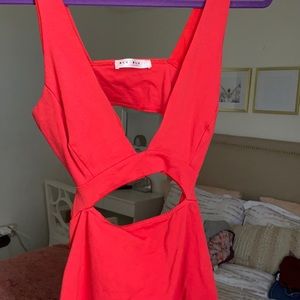 Open back cutout mini dress